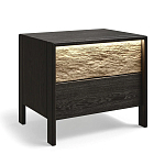 Тумба 2 ящика с подсветкой на рельефном фасаде Warm Industrial варинант исполнения - 4 | Loft Concept в Кирове