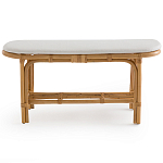 Скамья из ротанга с подушкой Manlio Rattan Bench варинант исполнения - 2 | Loft Concept в Кирове