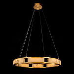 Люстра в виде кольца из натурального камня Golden Alavastor варинант исполнения - 1 | Loft Concept в Кирове