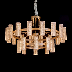 Люстра двухъярусная круглая с текстурными цилиндрическими плафонами Glimpse варинант исполнения - 6 | Loft Concept в Кирове