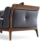 Диван двухместный c каркасом из массива дерева Double Sofa Made of Walnut Wood варинант исполнения - 1 | Loft Concept в Кирове