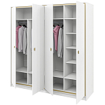 Шкаф белый четырёхдверный для одежды Antique Order варинант исполнения - 3 | Loft Concept в Кирове