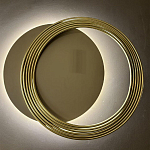 Бра светодиодное круглое в матовых оттенках коричневого и золотого цвета Kosmikos варинант исполнения - 1 | Loft Concept в Кирове