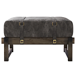 Пуф Duncan винтажная черная кожа  варинант исполнения - 1 | Loft Concept в Кирове