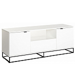 ТВ-тумба белая с  2-мя дверцами и ящиком Strict Lines варинант исполнения - 1 | Loft Concept в Кирове