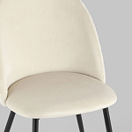 Мягкий стул в бежевом велюре Miruna Chair варинант исполнения - 7 | Loft Concept в Кирове