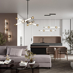 Светодиодное бра Rovelly Black 67 см варинант исполнения - 4 | Loft Concept в Кирове