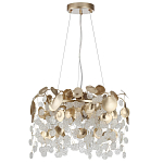 Люстра с декоративными подвесками из прозрачного стекла в форме монеток FAIRYTREE Light варинант исполнения - 2 | Loft Concept в Кирове