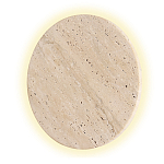 Бра с круглым плафоном из травертина Shaw Marble Lighting варинант исполнения - 3 | Loft Concept в Кирове