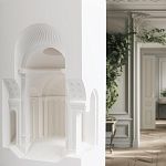 Встраиваемый в стену гипсовый светильник под покраску с арками и рельефными колоннами Antiquity Athena варинант исполнения - 10 | Loft Concept в Кирове