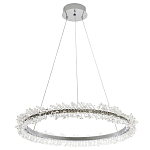 Кольцевая люстра с хрустальным декором Rowan Crystal Ring Chrome Horizontal Chandelier варинант исполнения - 2 | Loft Concept в Кирове