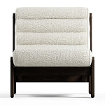 Кресло с деревянным каркасом и обивкой из белой ткани букле Medieval Furniture варинант исполнения - 3 | Loft Concept в Кирове