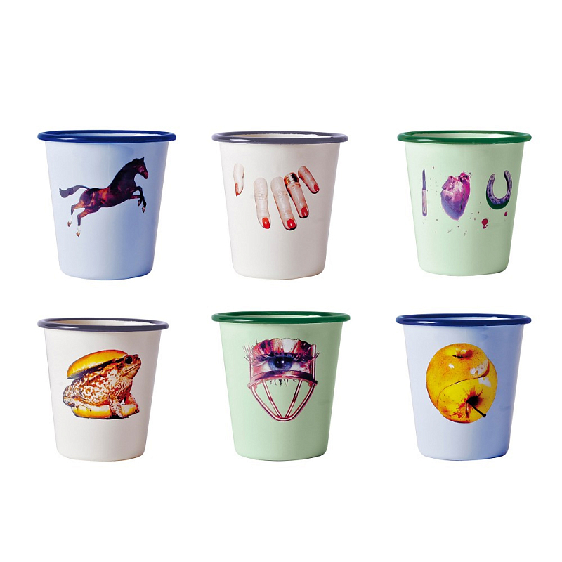 Набор стаканов Seletti Enamel set of 6 Мульти Набор стаканов Seletti Enamel set of 6 Мульти в Кирове | Loft Concept