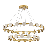 Люстра двухъярусная с круглыми светодиодными источниками света Maxine Light варинант исполнения - 7 | Loft Concept в Кирове