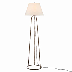 Торшер с конусовидным тканевым абажуром и фактурным каркасом Industrial Profile варинант исполнения - 1 | Loft Concept в Кирове