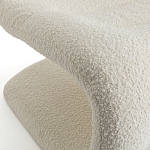 Кресло изогнутое с обивкой из ткани букле Smooth Bend Boucle Chair варинант исполнения - 5 | Loft Concept в Кирове