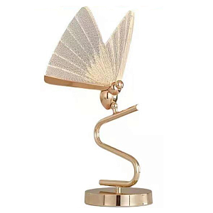 Настольная лампа золотая в виде бабочки Aerial