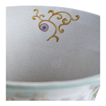 Ваза высокая из фарфора на бронзовом основании Turquoise Blooming Garden варинант исполнения - 4 | Loft Concept в Кирове