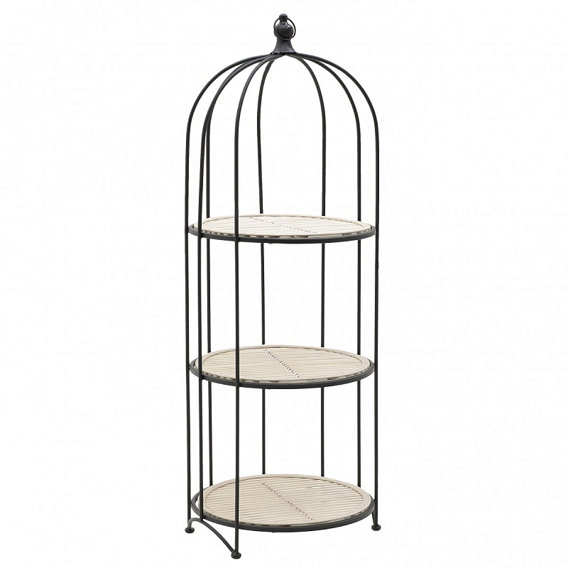 Стеллаж Cage Rack Circle Черный Бежевый Стеллаж Cage Rack Circle Черный Бежевый в Кирове | Loft Concept