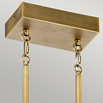 Люстра подвесная прямоугольная цвета латунь Kichler варинант исполнения - 3 | Loft Concept в Кирове