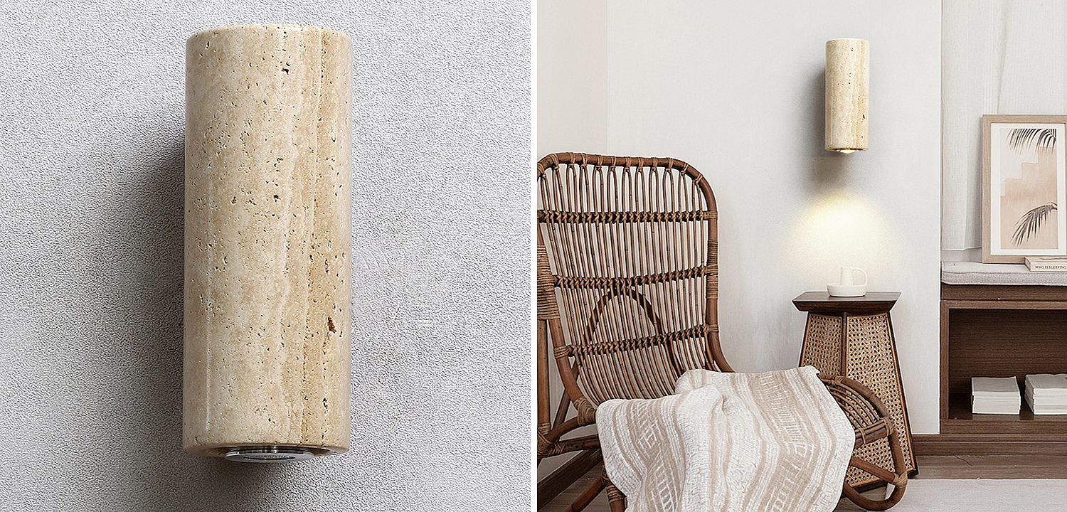 Бра Travertine Cylinder Spot Wall Lamp Бра Travertine Cylinder Spot Wall Lamp - Loft-Concept в Кирове