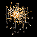 Бра с лучеобразным основанием и подвесками из прозрачного стекла в виде длинных капель Droplet Chandelier варинант исполнения - 4 | Loft Concept в Кирове