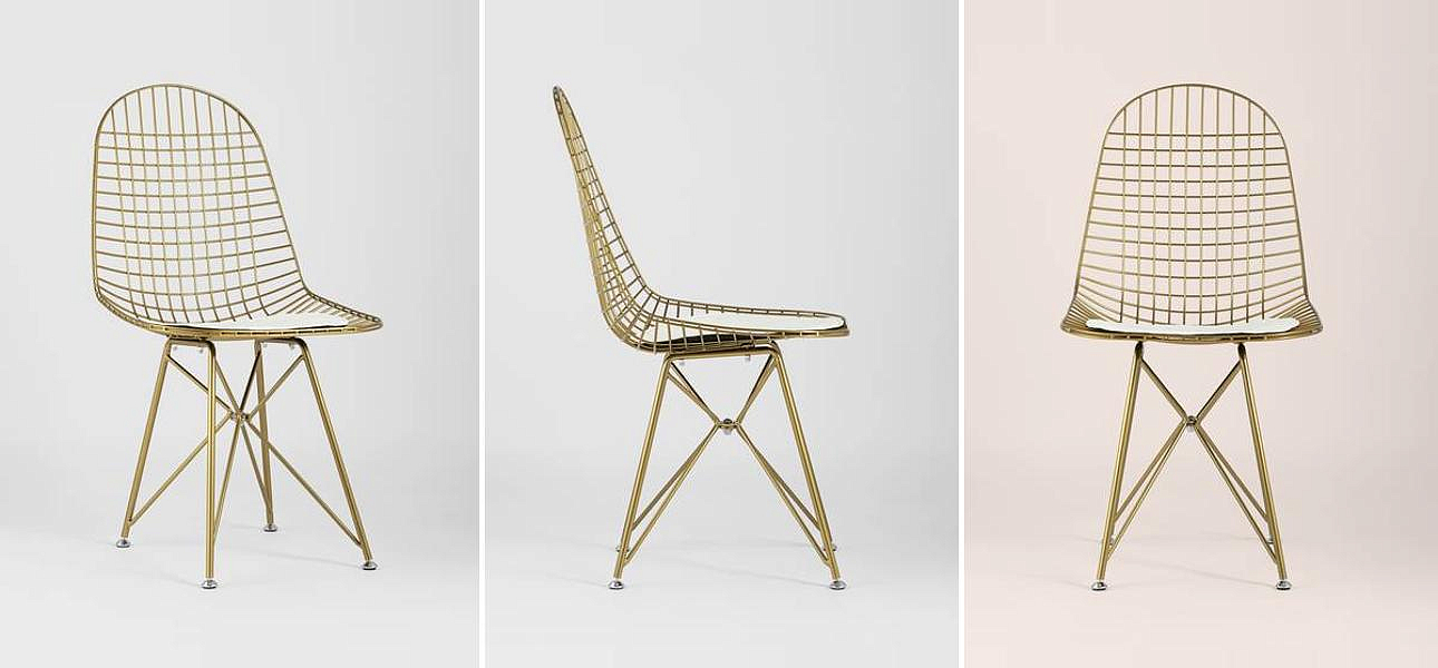 Стул Bertoia S Chair Золотой Металл Стул Bertoia S Chair Золотой Металл - Loft-Concept в Кирове