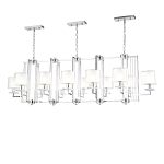 Люстра прямоугольной формы с 12-ю цилиндрическими плафонами из стекла Laurent варинант исполнения - 4 | Loft Concept в Кирове