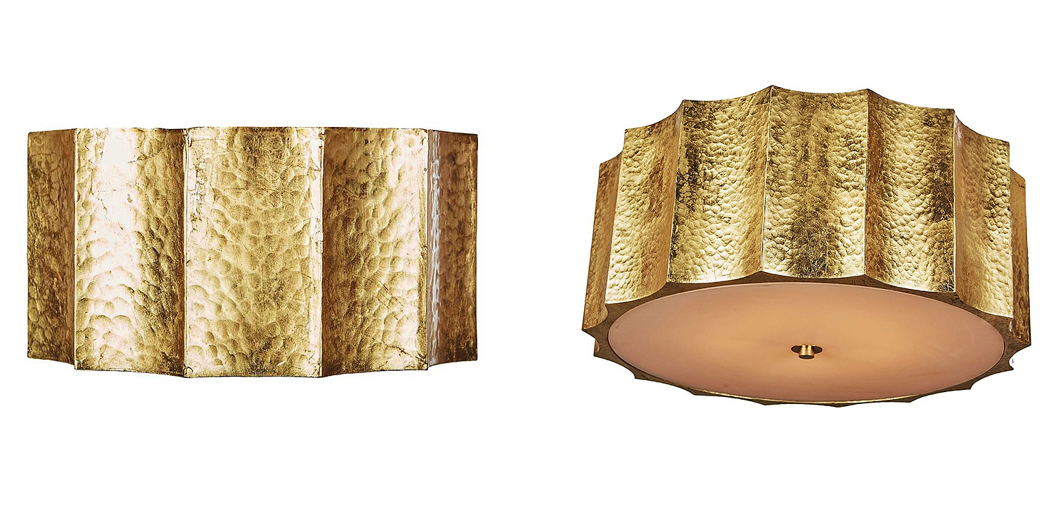 Потолочный светильник Grooved Gold Drum Потолочный светильник Grooved Gold Drum - Loft-Concept в Кирове