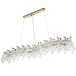 Линейная люстра с декором из текстурированного стекла Textured Glass Linear Chandelier 8 варинант исполнения - 1 | Loft Concept в Кирове