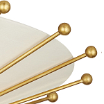 Потолочный светильник в форме конуса с каркасом золотого цвета и тканевым абажуром Inspiration in Light варинант исполнения - 1 | Loft Concept в Кирове