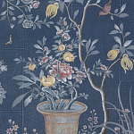 Обои ручная роспись Houghton Dark Blue варинант исполнения - 2 | Loft Concept в Кирове