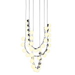 Люстра подвесная светодиодная с круглыми плафонами белого цвета PEARLS Suspension 39  варинант исполнения - 1 | Loft Concept в Кирове