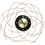 Часы настенные из металла с чёрным циферблатом Current Time варинант исполнения - 1 | Loft Concept в Кирове