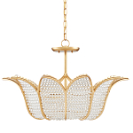 Люстра в форме тюльпана с лепестками из прозрачных стеклянных бусин Hanging Flowers варинант исполнения - 4 | Loft Concept в Кирове