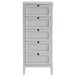 Комод узкий с 5-ю ящиками серый Silva Grey Chest of Drawers варинант исполнения - 1 | Loft Concept в Кирове