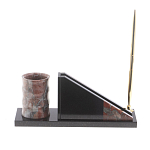 Настольный письменный набор из яшмы с часами Manager Organizer варинант исполнения - 3 | Loft Concept в Кирове