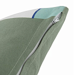 Подушка декоративная хлопковая мятного цвета с абстрактным принтом Elysian Flow Breeze варинант исполнения - 4 | Loft Concept в Кирове