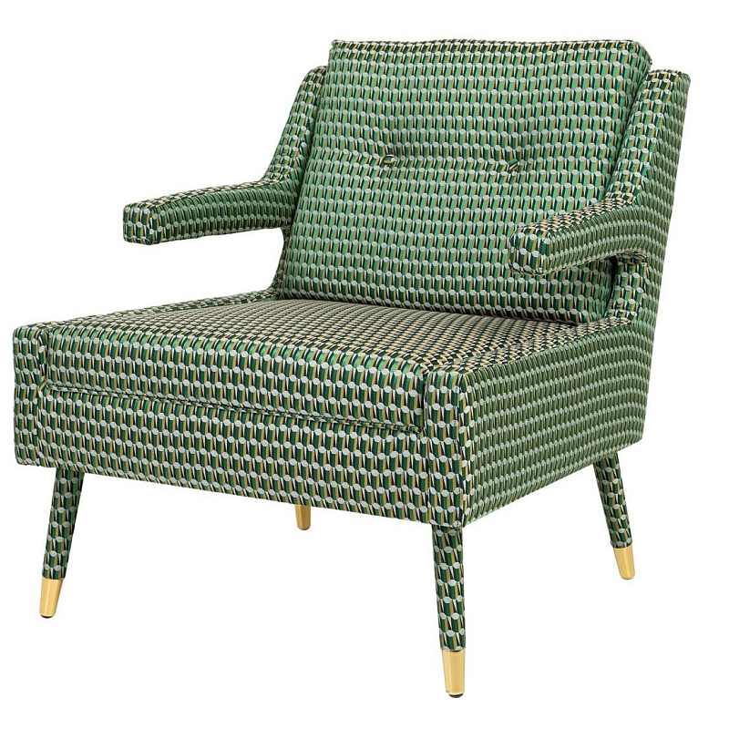 BALHAM CHAIR кресло Зеленый Золотой BALHAM CHAIR кресло Зеленый Золотой в Кирове | Loft Concept