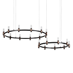 Люстра подвесная с цилиндрическими плафонами на двух круглых подвесах  Arnaut Light варинант исполнения - 1 | Loft Concept в Кирове