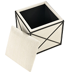 Пуф бежевый с черной металлической рамой Beige Pouf варинант исполнения - 1 | Loft Concept в Кирове