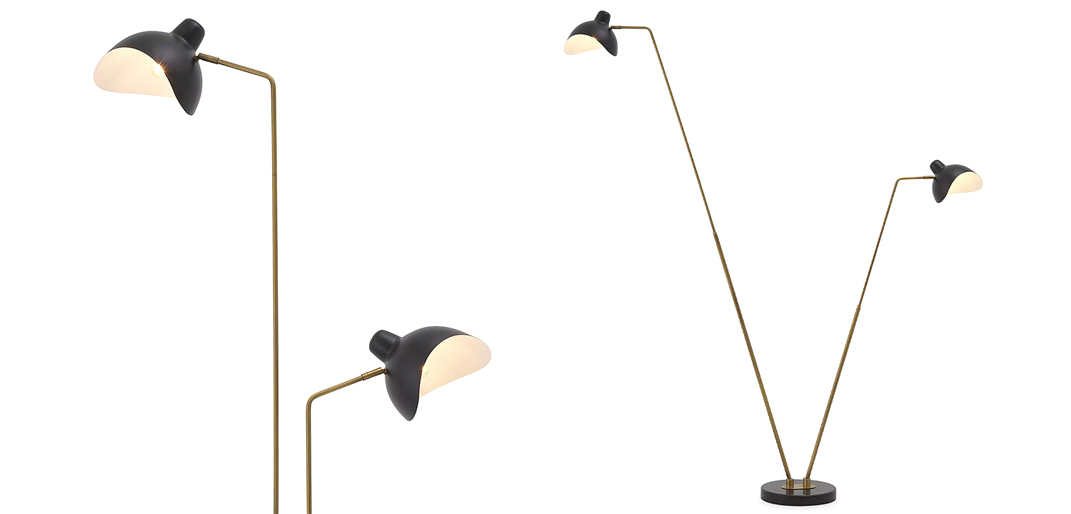 Торшер Eichholtz Floor Lamp Asta Double Торшер Eichholtz Floor Lamp Asta Double - Loft-Concept в Кирове
