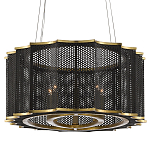 Люстра овальная в сочетании черного и золотого цвета Mesh Lighting варинант исполнения - 3 | Loft Concept в Кирове