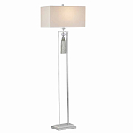 Торшер с прямоугольным тканевым абажуром на белом мраморном основании Silver Threads варинант исполнения - 4 | Loft Concept в Кирове