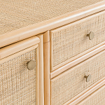 Длинный комод из ротанга с дверцами и ящиками Simone Rattan Chest of Drawers варинант исполнения - 5 | Loft Concept в Кирове