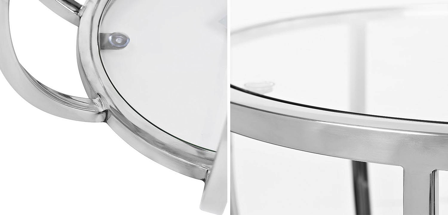 Приставной стол Fedric Side Table silver Приставной стол Fedric Side Table silver - Loft-Concept в Кирове
