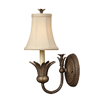 Бра с бежевым тканевым абажуром и декоративной чашей Hinkley варинант исполнения - 1 | Loft Concept в Кирове