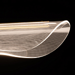 Люстра линейная с прозрачным волнообразным плафоном Wave Line варинант исполнения - 5 | Loft Concept в Кирове