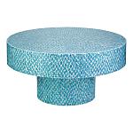 Стол Кофейный с инкрустацией Flower Blue варинант исполнения - 1 | Loft Concept в Кирове