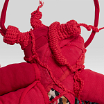 Настенный ковер разноцветный из одежды Heart варинант исполнения - 3 | Loft Concept в Кирове